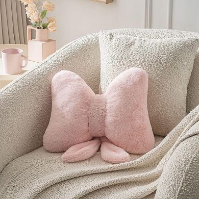 Butterfly Shaped Decorative Throw Pillow for Bed Sofa Home Decor Pink 10x8 Inch