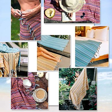 Pestemal Cotton Beach Towel Highly Absorbent Quick Dry Soft 37x70 Bath Spa Pool Gym Yoga