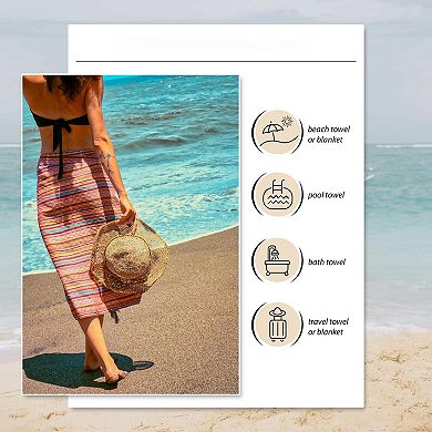 Pestemal Cotton Beach Towel Highly Absorbent Quick Dry Soft 37x70 Bath Spa Pool Gym Yoga