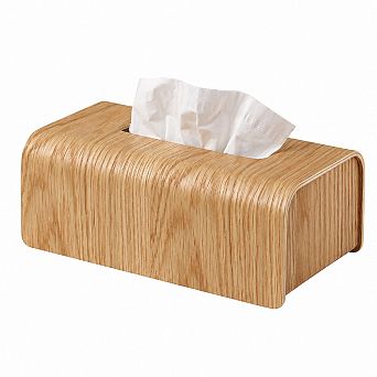 FSC Certified Real Wood Veneer Tissue Box Cover Scandinavian Design Decorative Holder