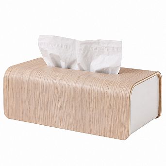 FSC Certified Real Wood Veneer Tissue Box Cover Scandinavian Design Decorative Holder