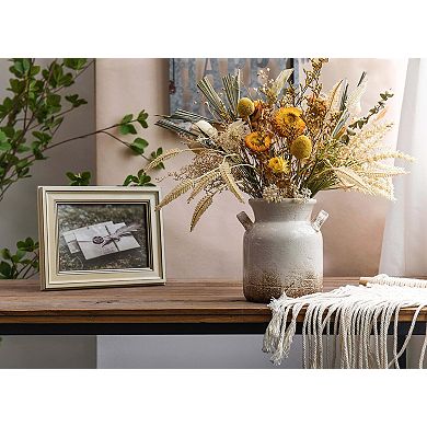 Ceramic Rustic Farmhouse Vase Distressed Boho Home Decor Centerpiece