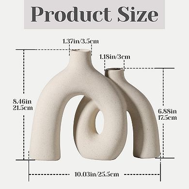 Modern Bohemian Style Vase Set Matte Ceramic Home Decor