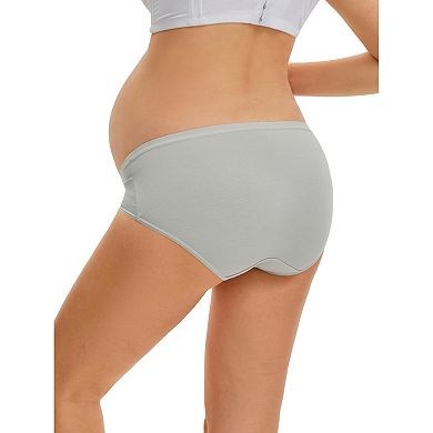 Women's Maternity Underwear Low Rise Pregnancy Briefs Under Bump Support Soft Panties