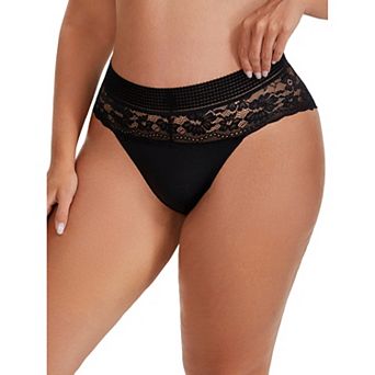 Women's Lace High Cut Briefs Full Coverage High Waisted Lace Underpants