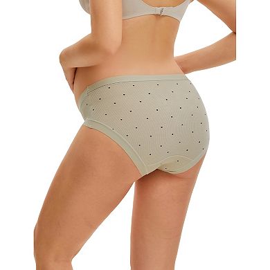 Maternity Postpartum Underwear Low Rise Pregnancy Briefs with Belly Support V-Cut Waist