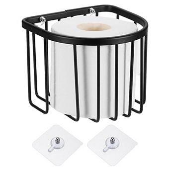 Adhesive Toilet Paper Holder Aluminum Shower Caddy with Adhesive Pads No Drill Wall Mounted Bathroom