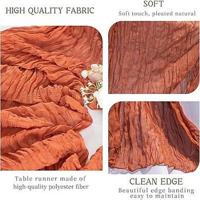 Cheesecloth Table Runner Boho Gauze Soft Sheer Fabric 6 Pack