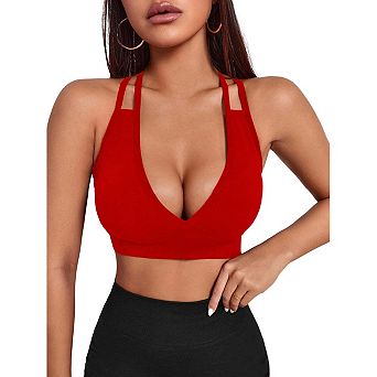 Women's Sports Bra Shockproof Running Fitness Yoga Top