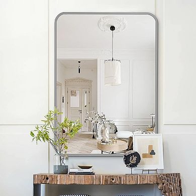 TOEMOA Modern Rectangular Wall Mirror with Metal Frame