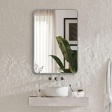 TOEMOA Modern Rectangular Wall Mirror with Metal Frame