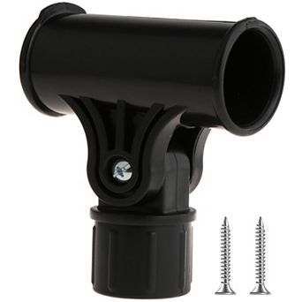 1 pc Patio Umbrella Steering Bracket Replacement ABS Black 1x1 in with 2 Screws
