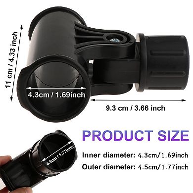 1 Piece Patio Umbrella Steering Bracket Replacement ABS Black 1x1in with 2 Screws