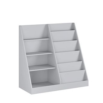 Lufeiya Kids Bookshelf and Toy Storage Organizer, 4 tier Bookcase Display Stand