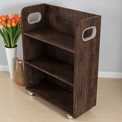 Lufeiya Twin Size Metal Platform Bed Frame with Headboard, LED Light, and 2 Pull-Out Shelves