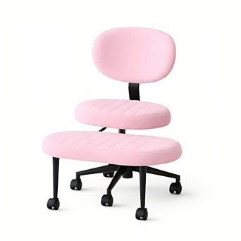 Lufeiya Ergonomic Cross Legged Office Chair with Swivel Base, Meditation Desk Chair