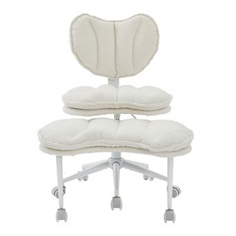 Lufeiya Plus Size Cross Legged Desk Chair, Meditation Chair with Swivel Footstool, ADHD Chair