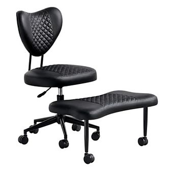 Lufeiya Ergonomic Cross-Legged Meditation Chair, ADHD Desk Chair, Height-Adjustable Cushion