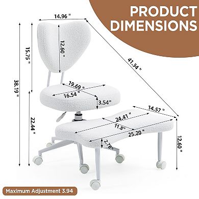 Lufeiya Ergonomic Cross-Legged Meditation Chair with Lumbar Support, ADHD Desk Chair