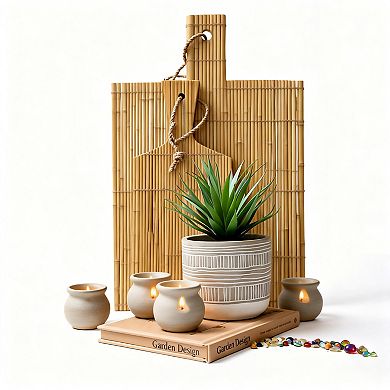 8" Farmhouse Artificial Succulent Desk Shelf Decor