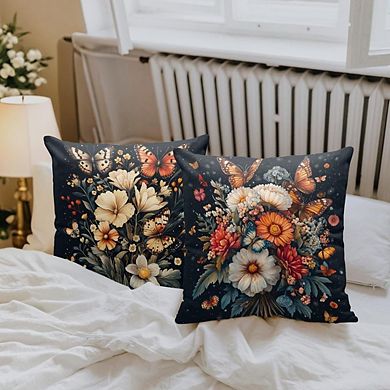 Boho Floral Butterfly Throw Pillow Covers Soft Durable Decorative Cushion Set