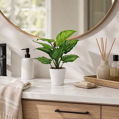 Mini Artificial Tropical Plants Desk Home Office Decor