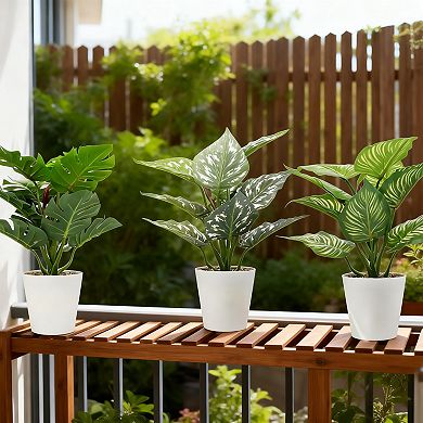 Mini Artificial Tropical Plants Desk Home Office Decor