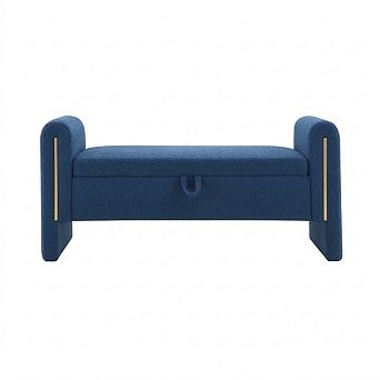 Modern teddy bed end chair with armrests and storage function, featuring soft cushions