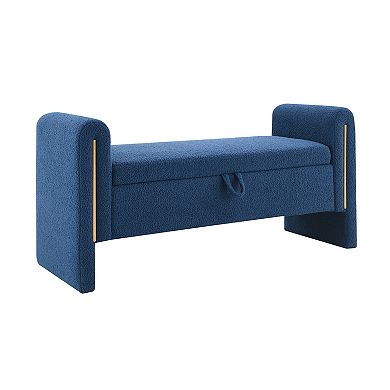 Modern teddy bed end chair with armrests and storage function, featuring soft cushions