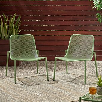 KWPZQEB Kincaid Chair Set of 2,Iron Frame Beach Chairs with Captivating Mesh Seat Design for Outdoor