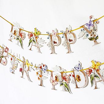 Floral Butterfly Birthday Banner, Boho Party Decoration Sign