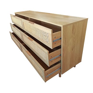 Rattan Storage Cabinet with 6-Drawers