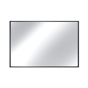 48"W x 32"H Aluminum Alloy Frame Bathroom Mirror Without Lighting Horizontal or Vertical Use