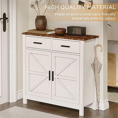 Kitchen Storage Cabinet with 2 Drawers and 2 Doors