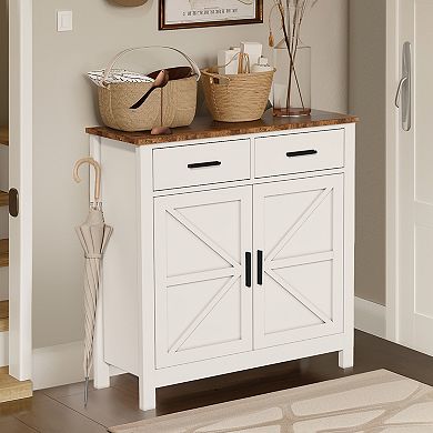 Kitchen Storage Cabinet with 2 Drawers and 2 Doors