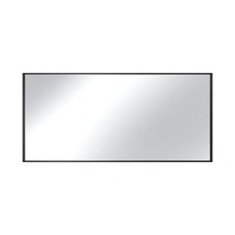 60"W x 28"H Aluminum Alloy Frame Bathroom Mirror Without Lighting Horizontal or Vertical Use