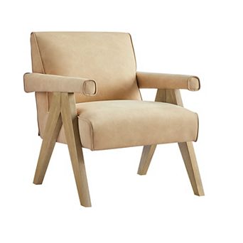 Modern Faux Leather Arm Chair