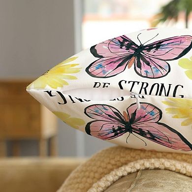 Butterfly Throw Pillow Covers Set Cotton Linen Durable Decorative Cushion Case