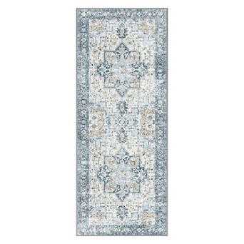 GENIMO Vintage Medallion Print Area Rugs Washable Rugs Low Pile · Non-Slip