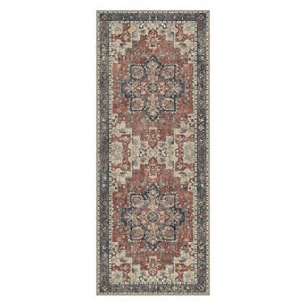 GENIMO Vintage Medallion Print Area Rugs Washable Rugs Low Pile · Non-Slip