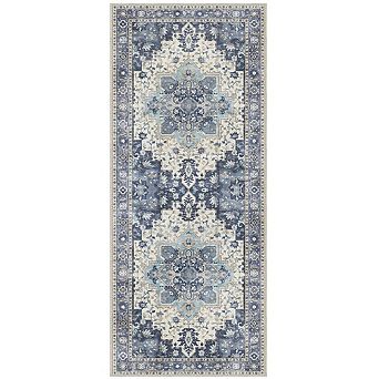 GENIMO Vintage Medallion Print Area Rugs Washable Rugs Low Pile · Non-Slip