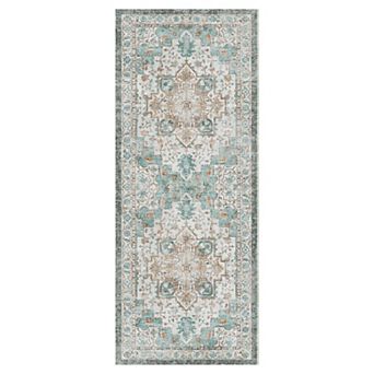 GENIMO Vintage Medallion Print Area Rugs Washable Rugs Low Pile · Non-Slip