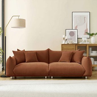 89” Modern 2-Seater Sofa Couches w/ Pillows, Loveseat Sofa for Living Room Apartment Office Bedroom