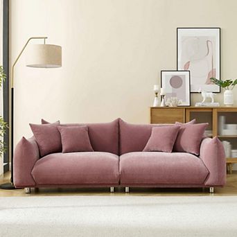 89” Modern 2-Seater Sofa Couches w/ Pillows, Loveseat Sofa for Living Room Apartment Office Bedroom