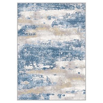 GENIMO Machine Washable Modern Abstract Area Rug Low Pile · Non-Slip Backing