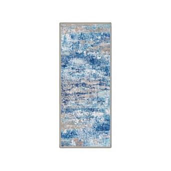 GENIMO Machine Washable Modern Abstract Area Rug Low Pile · Non-Slip Backing