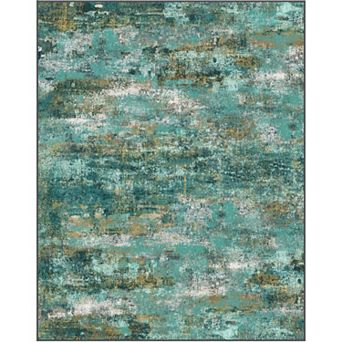 GENIMO Machine Washable Modern Abstract Area Rug Low Pile · Non-Slip Backing