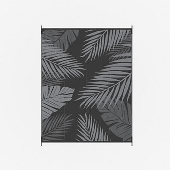 GENIMO Waterproof Reversible Outdoor Rug, Double-Sided Palm Leaf Plastic Straw Design