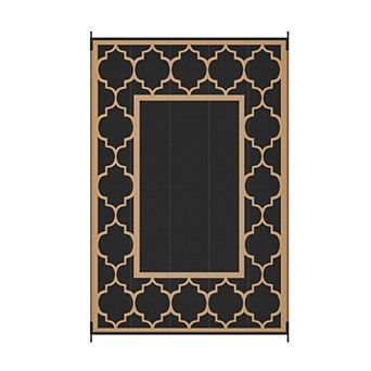 GENIMO Waterproof Reversible Outdoor Rug Printed Design, Plastic Straw