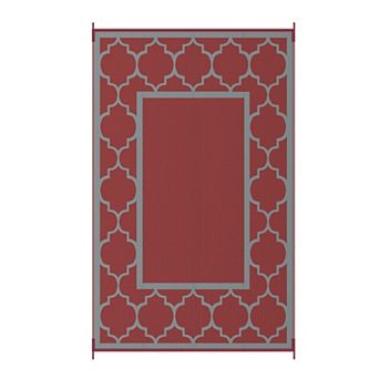 GENIMO Waterproof Reversible Outdoor Rug Printed Design, Plastic Straw